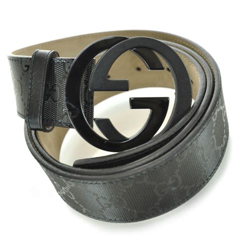 gucci black gg imprime belt|Gucci belt price original.